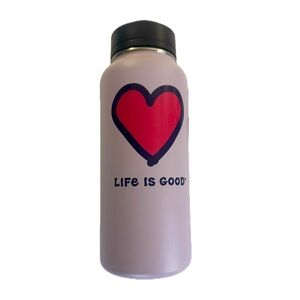 💕 NWT "Life is Good" 32 oz wide mouth water bottle/thermos in lilac purp…